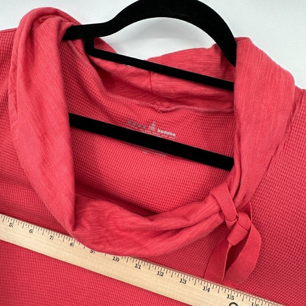 Neon Buddha Womens Sweater XS Pink Casual Cowl Neck Stretchy Pullover Active - Picture 8 of 11